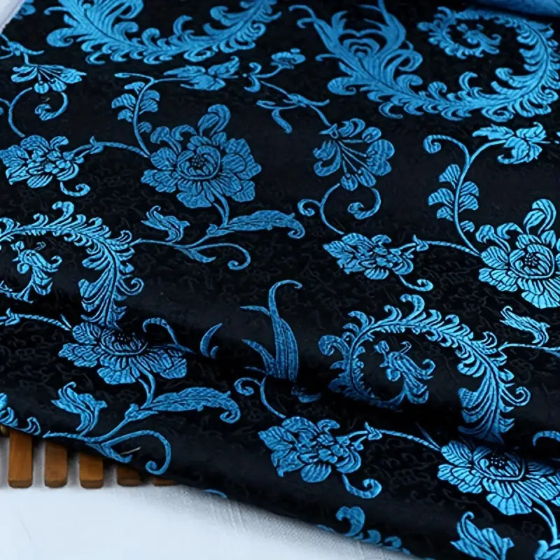 3D Blue Phoenix Tail Brocade F - مراجعة Sewing Fabric وسعره