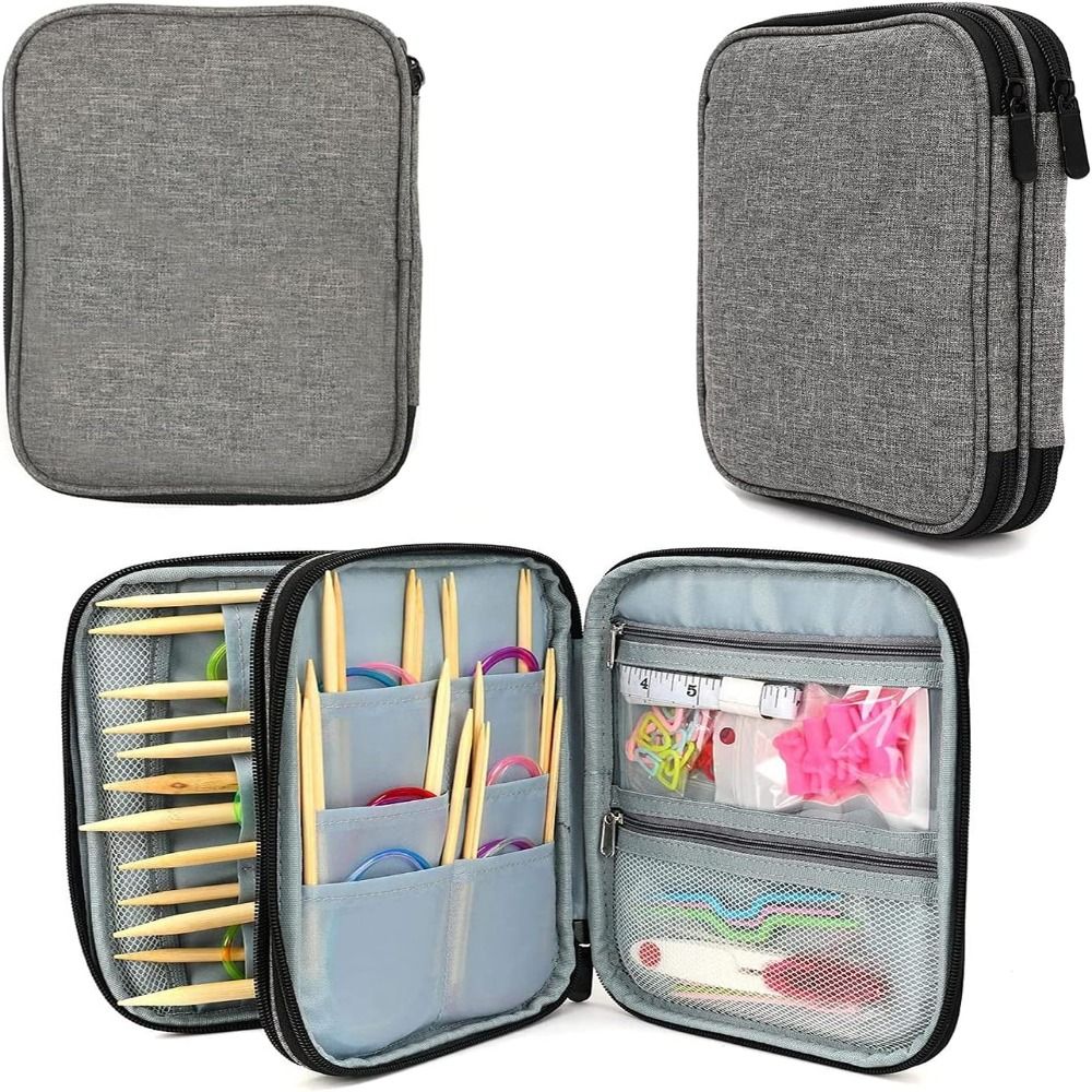 Knitting Needle Case, Portable - مراجعة Textile Sewing Kit وسعره