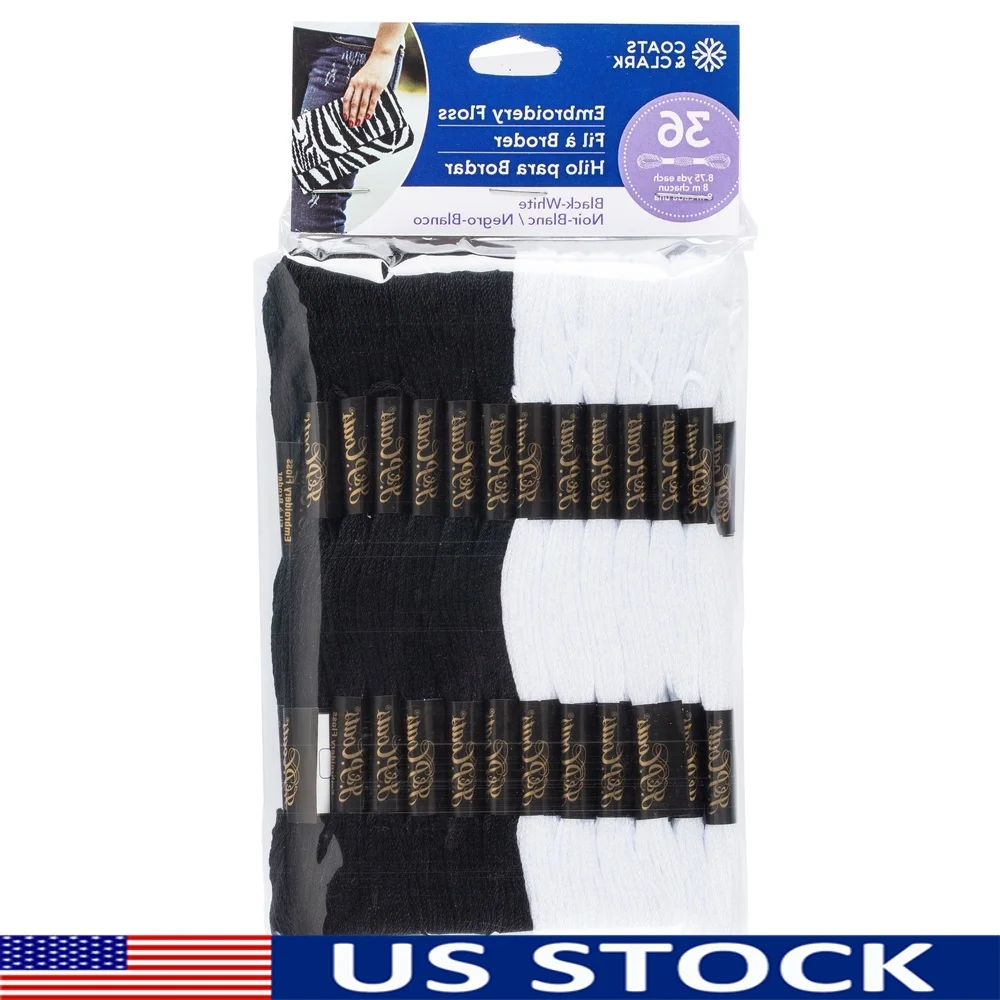 36 Skeins Black White Embroide - مراجعة Embroidery Floss Thread وسعره