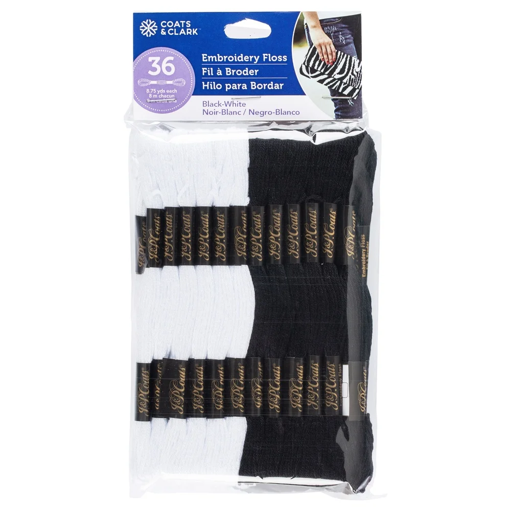 36 Skeins Black White Embroide - مراجعة Embroidery Floss Thread وسعره