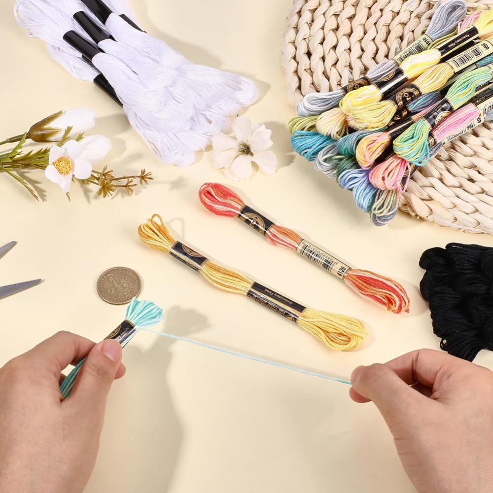 42 Skeins Polyester Embroidery - مراجعة Embroidery Floss Thread وسعره
