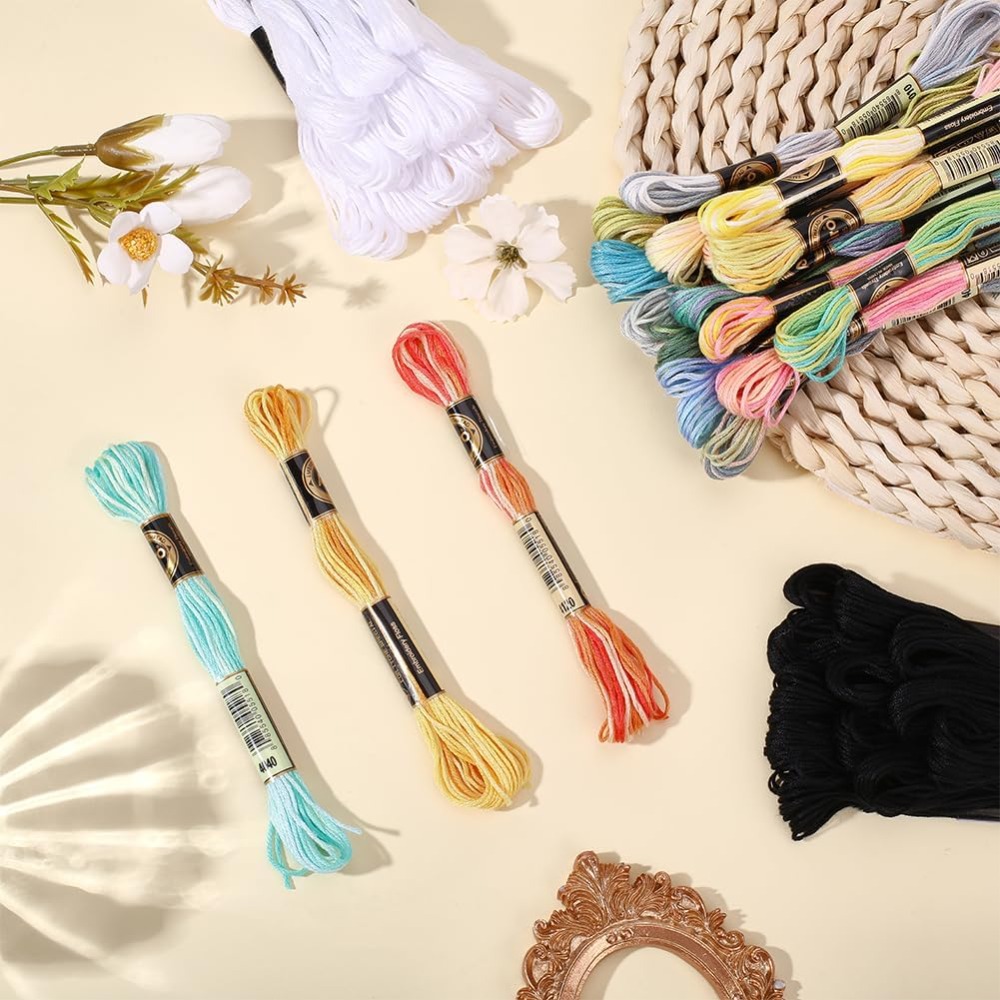 42 Skeins Polyester Embroidery - مراجعة Embroidery Floss Thread وسعره