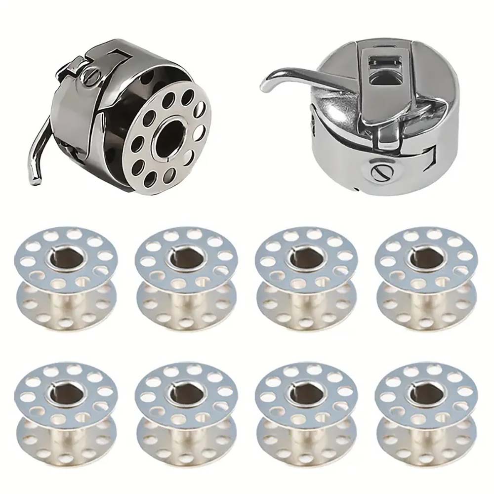Bobbin Case and Metal Bobbins  - مراجعة Textile Sewing Kit وسعره