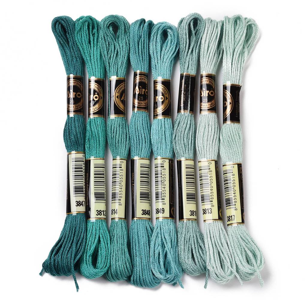 1Set 8 Skeins 0.5mm 6-Ply Poly - مراجعة Embroidery Floss Thread وسعره